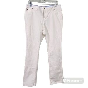 Vineyard Vines Courderoy Womens White Saylor Fit Jeans Pants, sz 12
